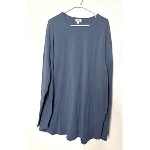 One Bone Size 3 Mens 4XL Blue Crewneck The biggest Long Sleeve T Shirt Top